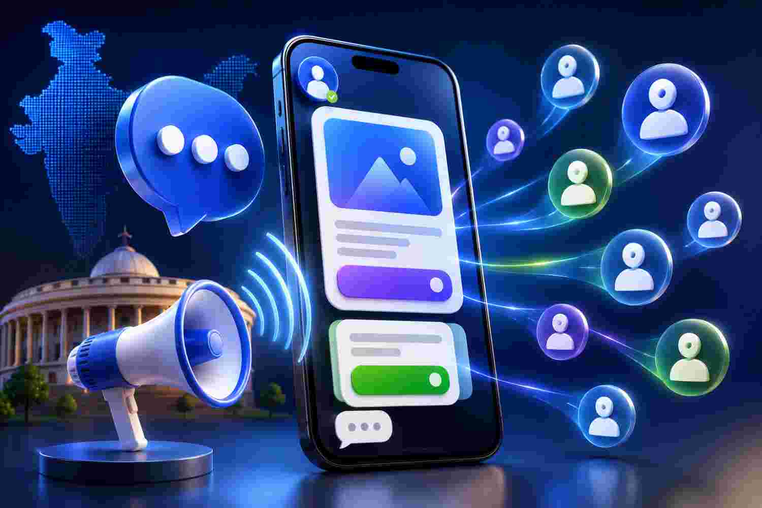 Candidate recording a voice message for automated voter calls