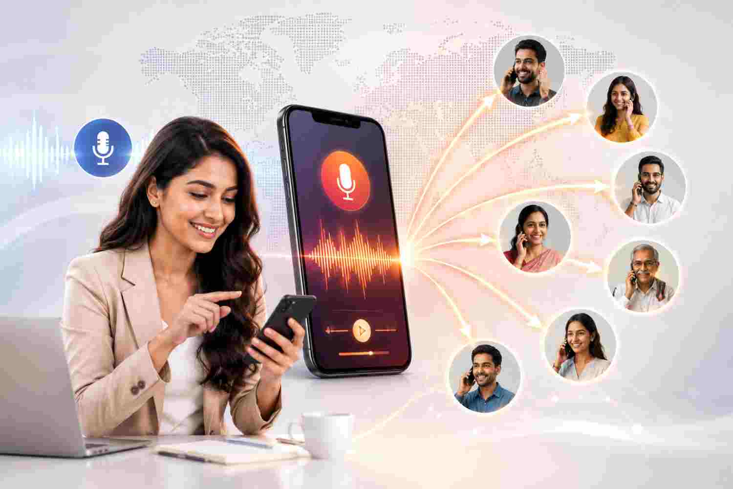 Voice broadcasting service sending automated calls to customers